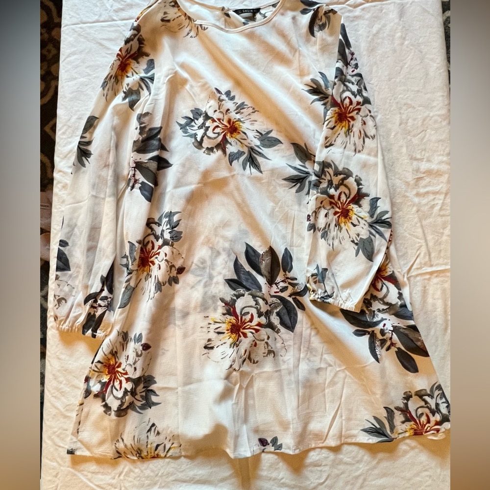 White floral dress